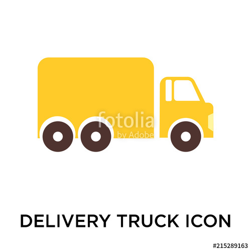 500x500 Delivery Truck Icon Isolated On White Background Simple