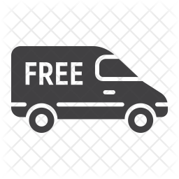 256x256 Delivery Van Icon Of Glyph Style