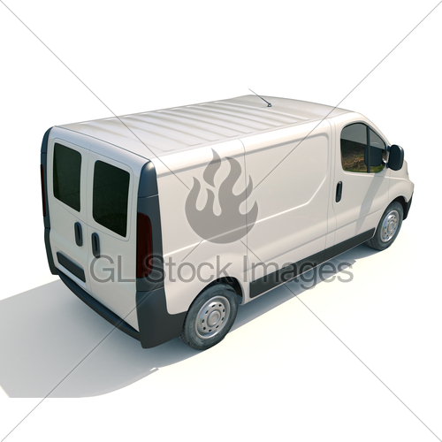 500x500 White Delivery Van Icon Gl Stock Images
