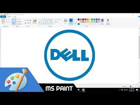 480x360 How To Draw Dell Logo In Ms Paint From Scratch!