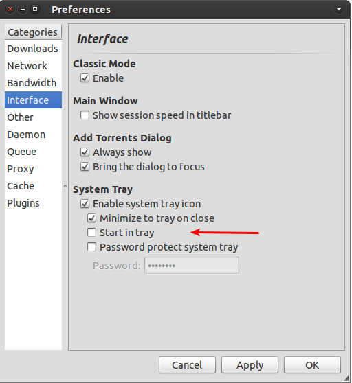 512x558 How To Start Deluge Minimised, Only With A Tray