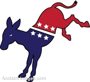 300x271 Democratic Party Donkey Clipart