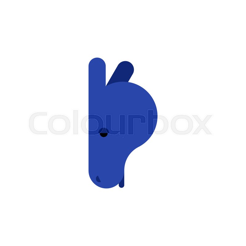 800x800 Blue Donkey Icon Democrat Party Sign Stock Vector Colourbox