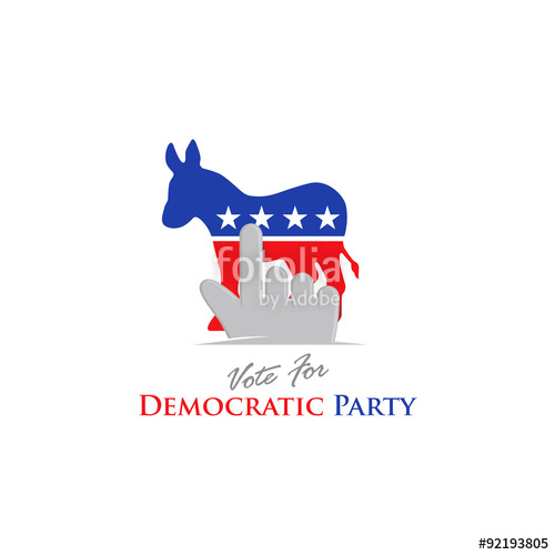 500x500 Vote For Democratic Party America Logo Icon Stock Image