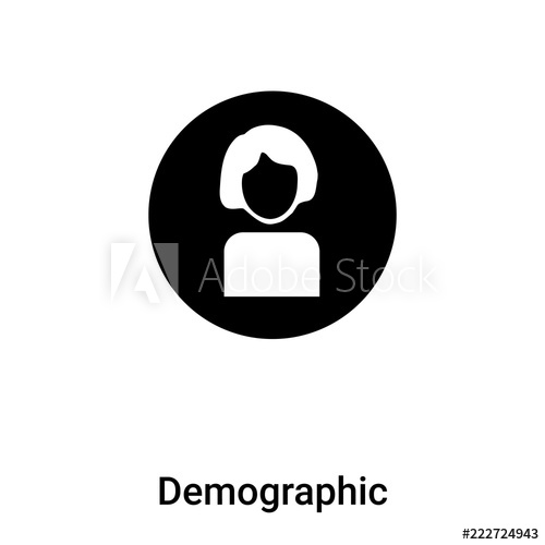 500x500 Demographic Icon Vector Isolated On White Background, Logo Concept