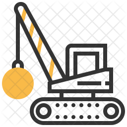 256x256 Demolition Icon Of Colored Outline Style