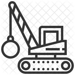 256x256 Demolition Icon Of Line Style