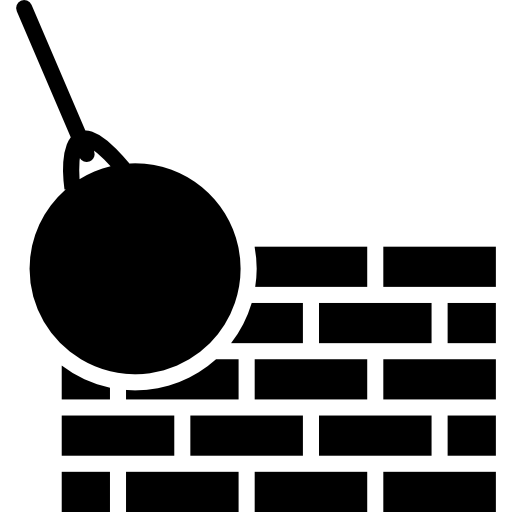 512x512 Bricks Wall And Demolition Ball Icons Free Download