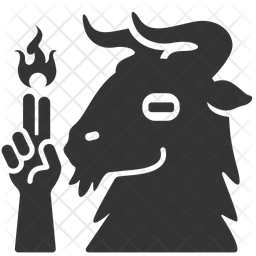 256x256 Demon Icon Of Glyph Style