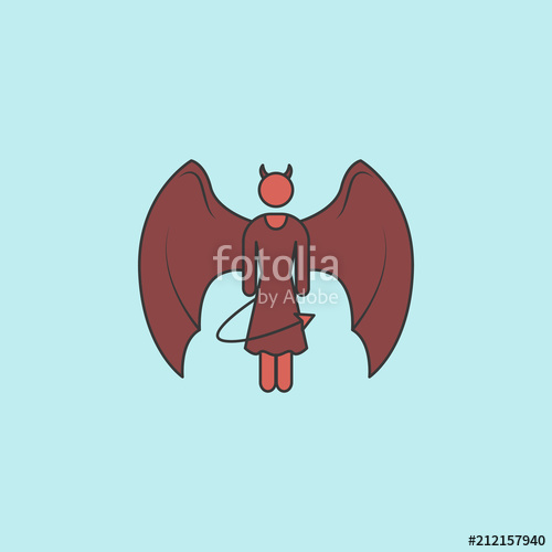 500x500 Girl Devil Icon Element Of Angel And Demon Icon For Mobile