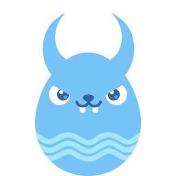 256x256 Blue Demon Icon Easter Egg Bunny Iconset