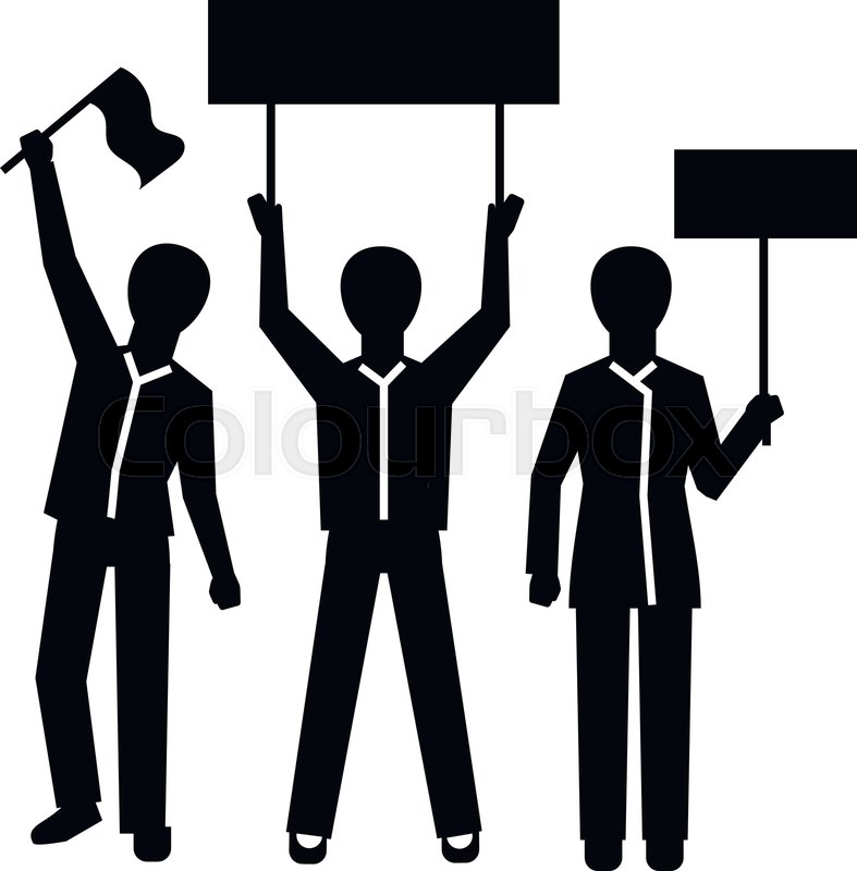 787x800 People Group Demonstration Icon Stock Vector Colourbox