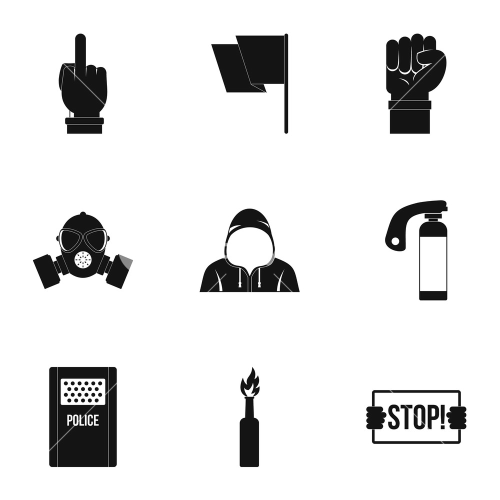 1000x1000 Rebel Demonstration Icon Set Simple Set Of Rebel Demonstration
