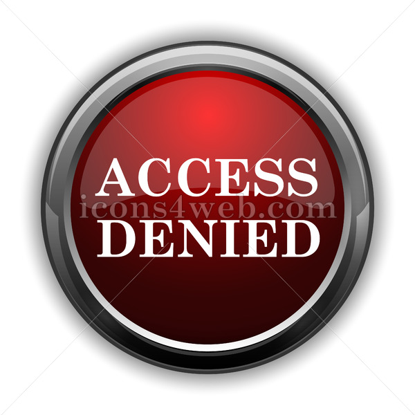 600x600 Access Denied Icon Red Glossy Web Icon With Shaddow