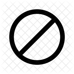 256x256 Denied Icon Of Line Style