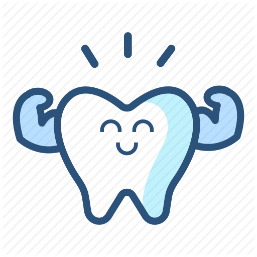 512x512 Character, Dental, Dentist, Molar, Strong Teeth, Tooth, White