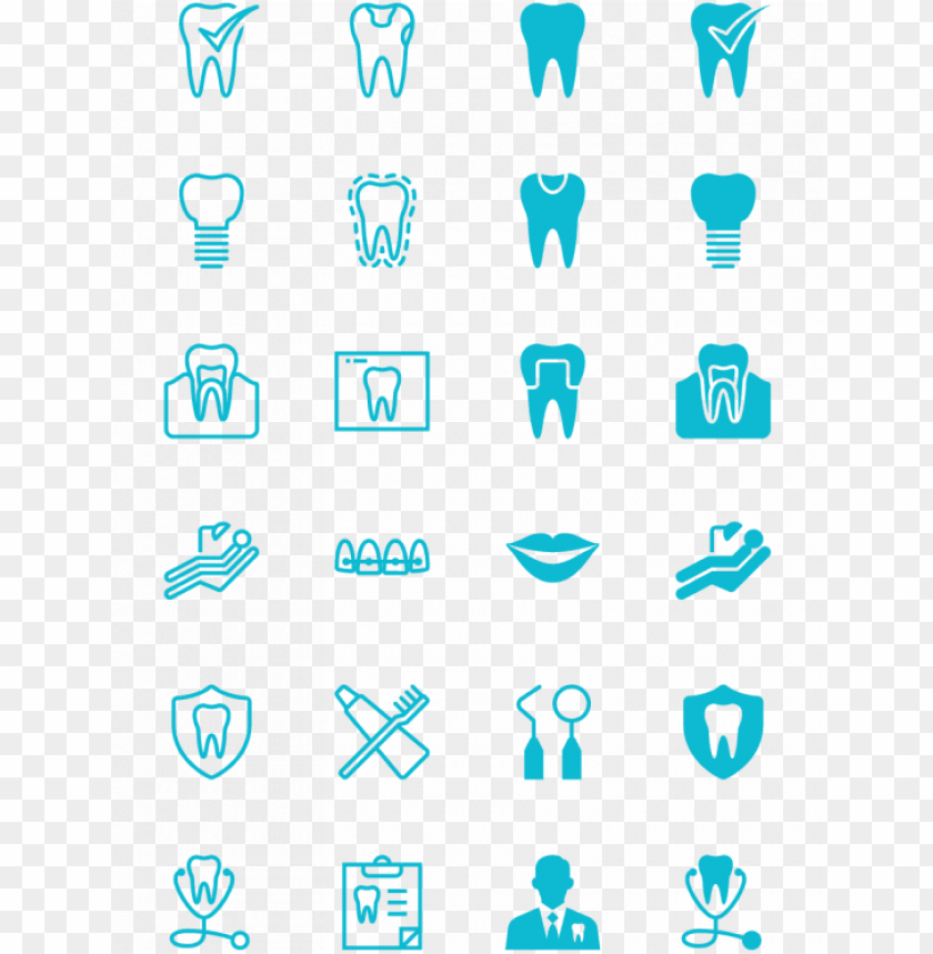 840x859 Dental Icon Set
