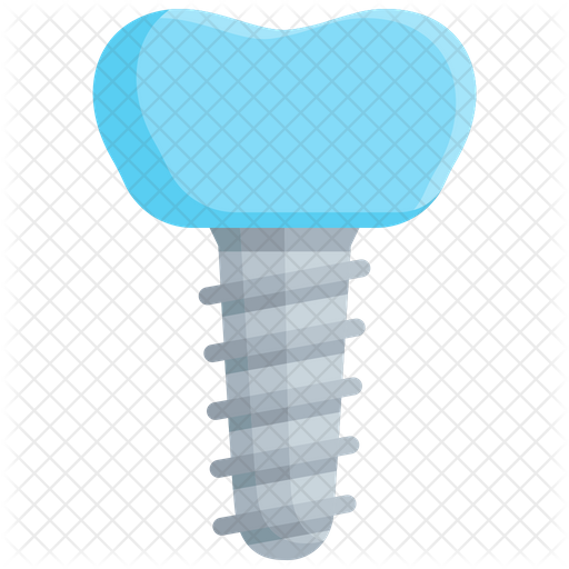 512x512 Dental Implant Icon Of Flat Style
