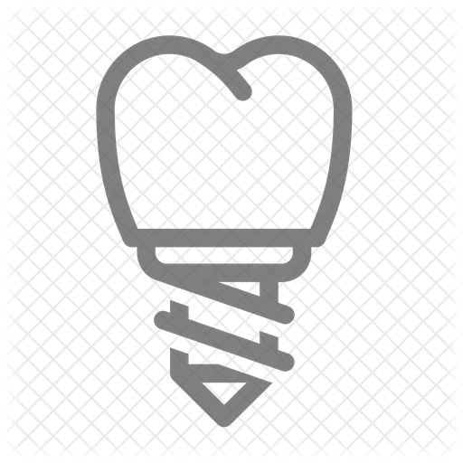 512x512 Dental Implant Icon Of Line Style