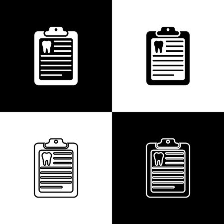 450x450 Set Clipboard With Dental Card Or Patient Medical Records Icons