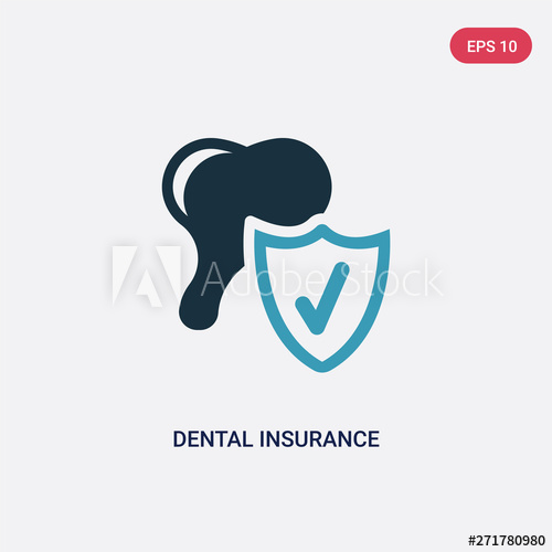 500x500 Two Color Dental Insurance Vector Icon From Insurance Concept