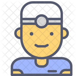 256x256 Male Dentist Icon Of Colored Outline Style