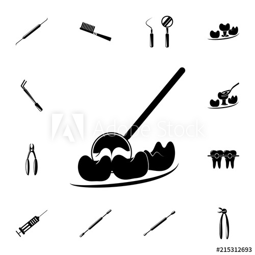 500x500 Watch Your Teeth Through The Mirror Of The Dentist Icon Detailed