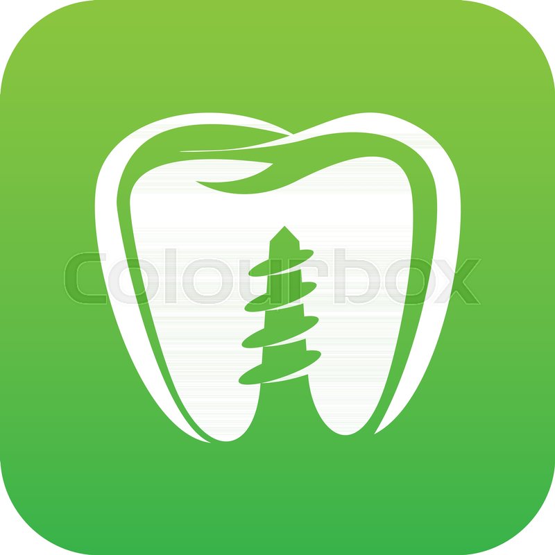 800x800 Denture Implant Icon Simple Stock Vector Colourbox