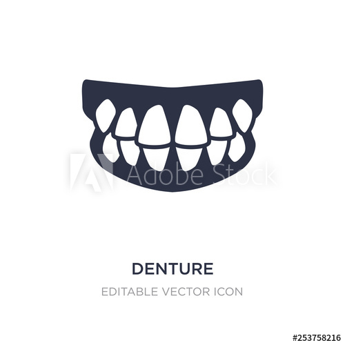 500x500 Denture Icon On White Background Simple Element Illustration