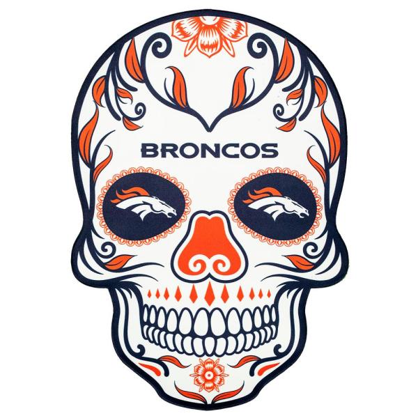 600x600 Applied Icon Nfl Denver Broncos Outdoor Skull Graphic Large