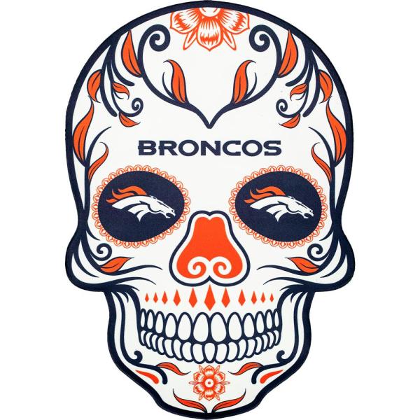 600x600 Applied Icon Nfl Denver Broncos Outdoor Skull Graphic Small