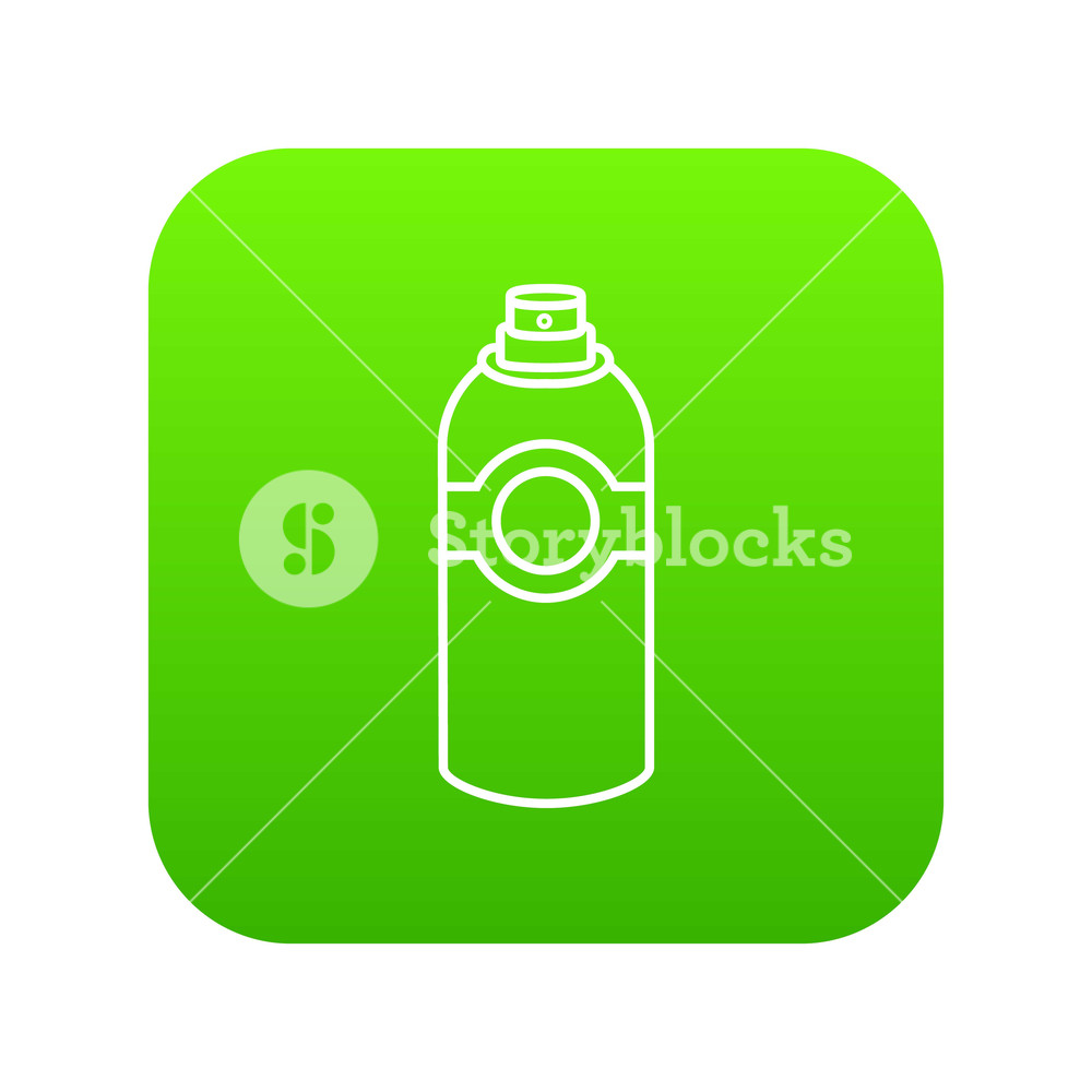 1000x1000 Spray Deodorant Icon Green Vector Isolated On White Background