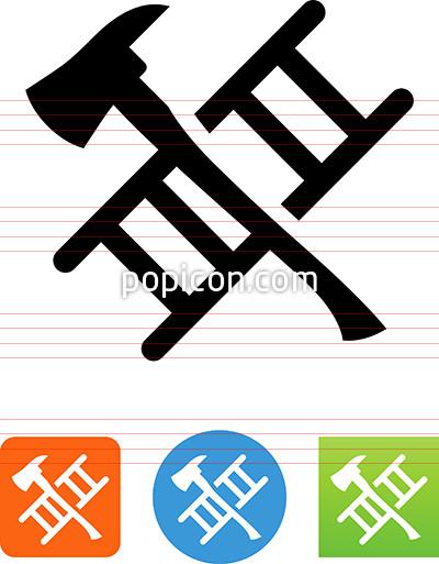 400x513 Ladder And Axe Icon