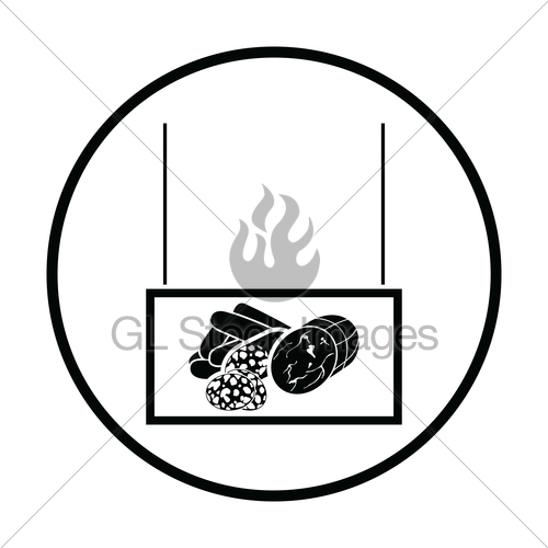 500x500 Sausages Market Department Icon Gl Stock Images