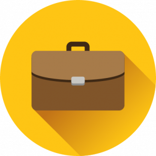 308x308 Briefcase Flat Vector Icon