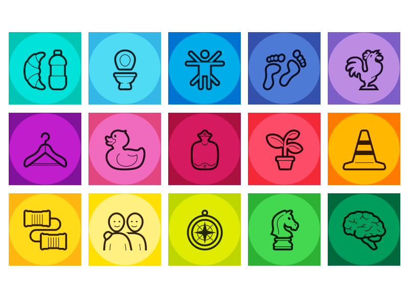 800x600 Care Dependency Scale Icons