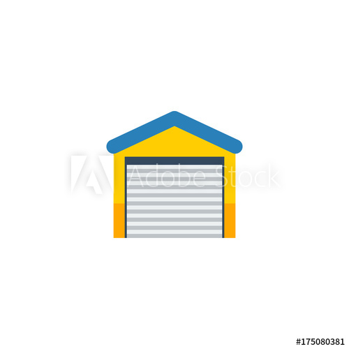 500x500 Flat Icon Garage Element Vector Illustration Of Flat Icon Depot