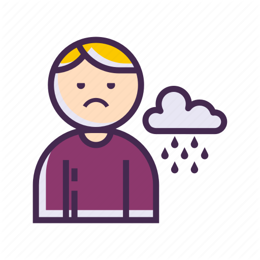 512x512 Depressed, Depression, Mental Health, Sad, Sadness, Unhappy Icon