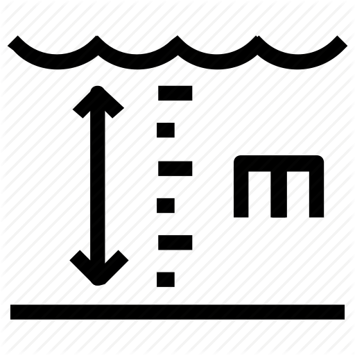 512x512 Depth, Meter, Ocean Icon