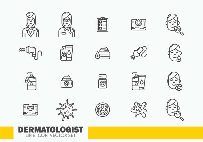 700x490 Dermatology Icons Vector