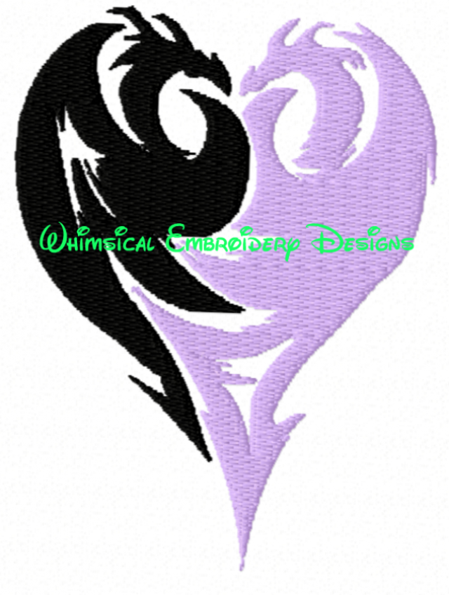 Descendants Dragons Mal's Icon Machine Embroidery Filled Design 640x848 Descendants Dragons Mal's Icon Machine Embroidery Filled Design