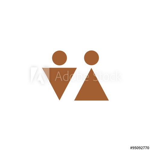 500x500 Icon Men And Women To Describe The Toilet Door