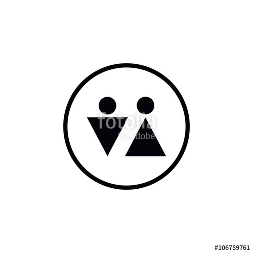 500x500 Icon Men And Women To Describe The Toilet Door Stock Image