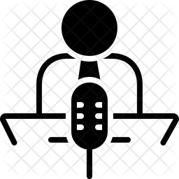 256x256 Narrate Icon Of Glyph Style