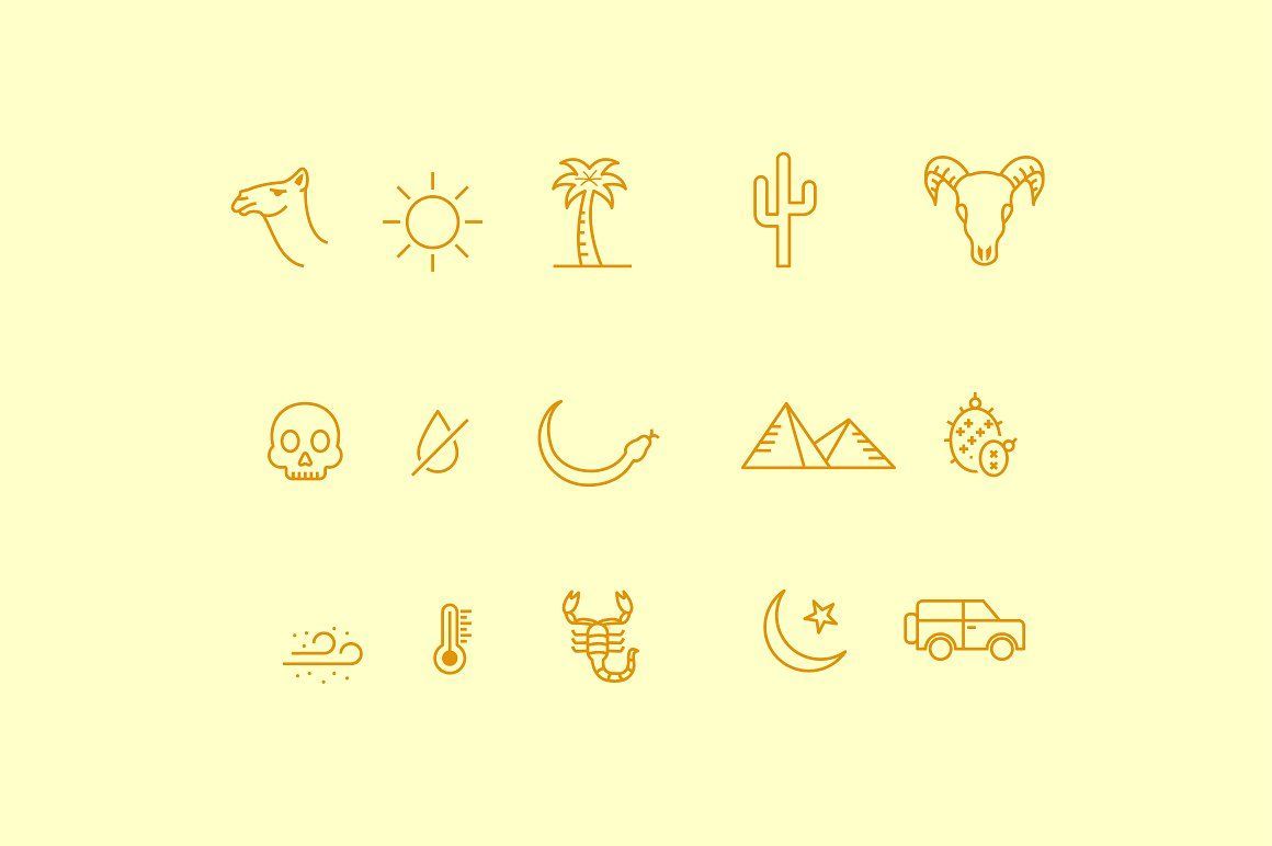 1160x772 Desert Icon Pack A Simple And Stylish Collection Of Desert Themed