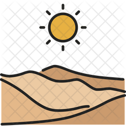 256x256 Desert Icon Of Colored Outline Style