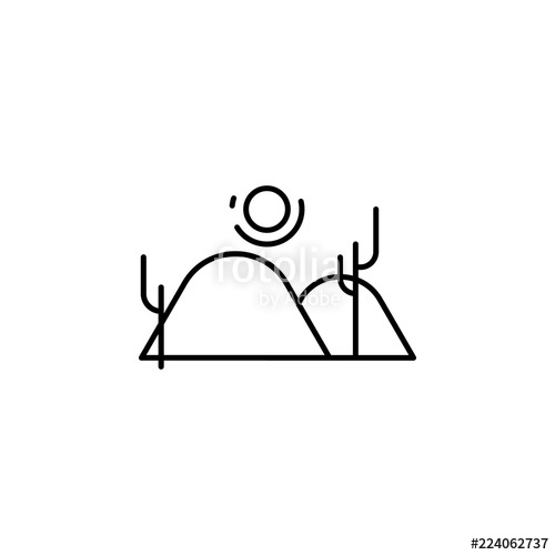 500x500 Desert Icon Element Of Landscape Icon For Mobile Concept And Web