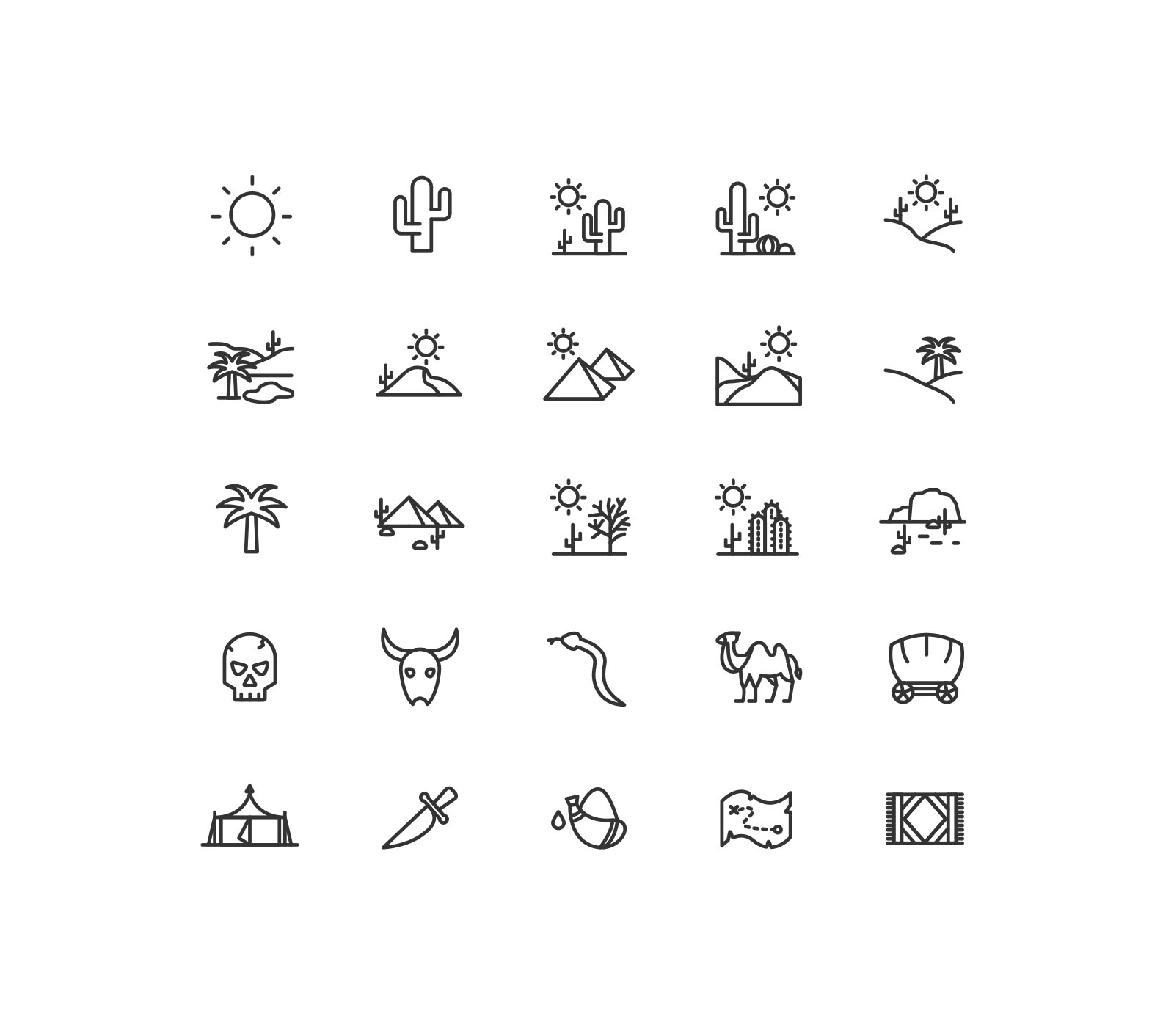 1600x1412 Free Desert Icons