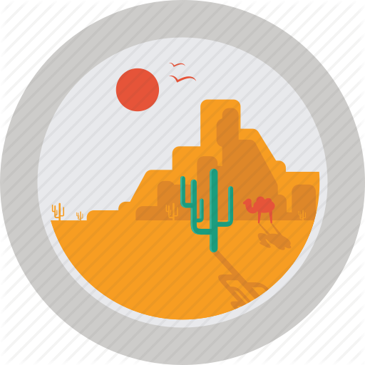 512x512 Cactus, Camel, Desert, Hot, Rock, Sun Icon