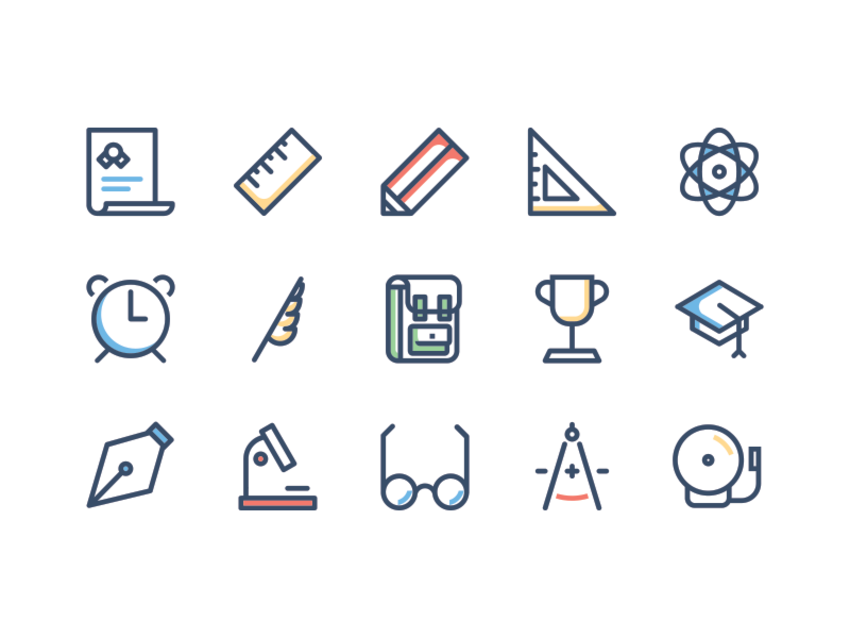 Free School Icon Set Icons School Icon, Icon Design, Education 850x638 Free School Icon Set Icons School Icon, Icon Design, Education